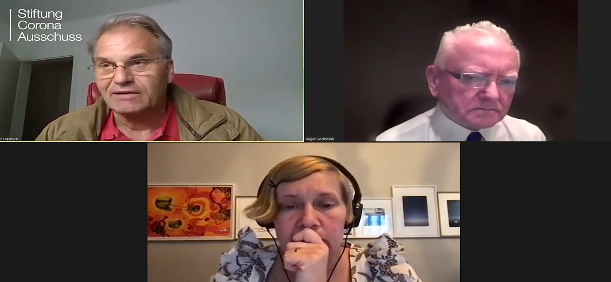 Dr. Roger Hodgkinson with lawyer Reiner Fuellmich and lawyer Viviane Fischer  – corona-committee