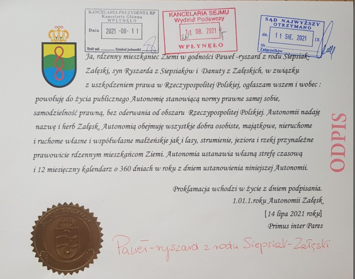 Proklamacja Autonomii