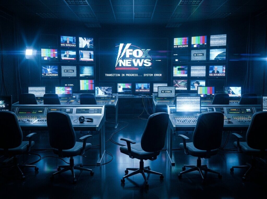Studio telewizyjne symbolizujące zmianę właściciela TVN po decyzji KE
